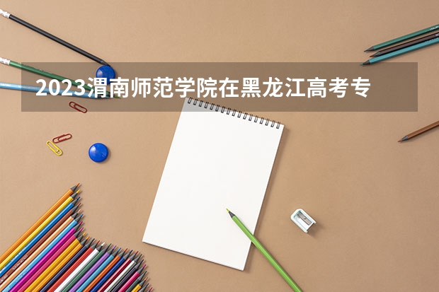 2023渭南师范学院在黑龙江高考专业招了多少人