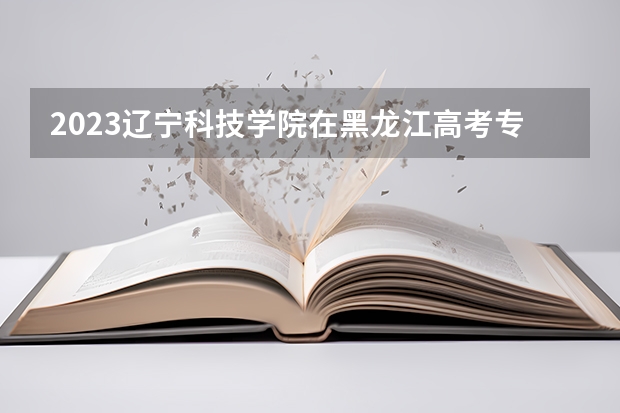 2023辽宁科技学院在黑龙江高考专业招了多少人