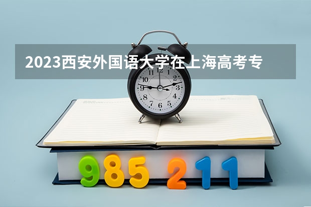 2023西安外国语大学在上海高考专业招了多少人